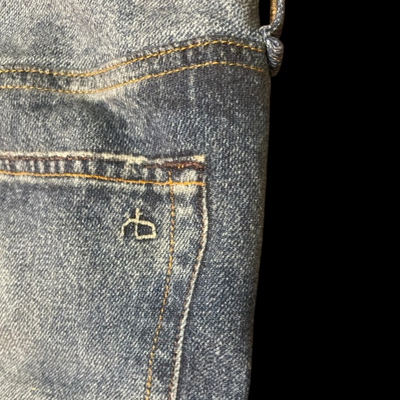 rag & bone Blue Straight Ankle Jeans - Picture 7 of 13